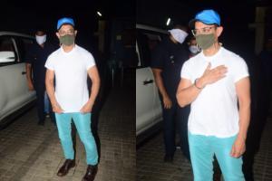 Aamir Khan heads out to watch Suraj Pe Mangal Bhari in a theatre