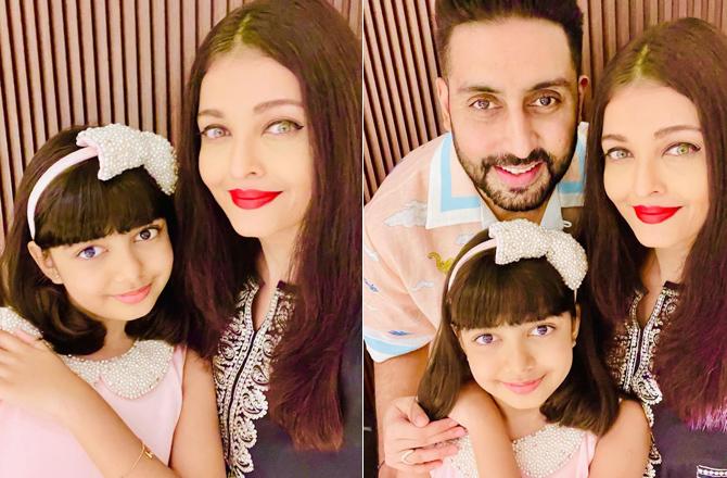 Abhishek, Aishwarya with daughter Aaradhya