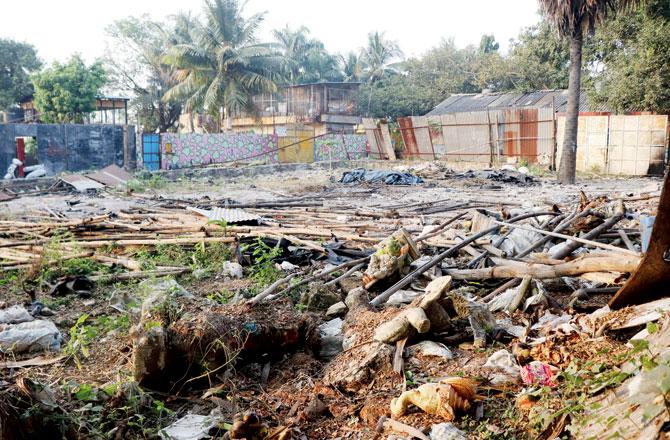The open plot near UAWS where activists claim bodies are dumped. Pics/Anurag Ahire