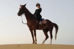 Elli AvrRam relives her childhood memories as she rides a horse
