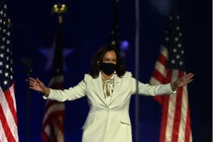 Kamala Harris pays tribute to mother, hails Biden in her victory speech