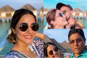 Hina Khan's soaking in the madness in Maldives; shares pictures
