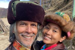 Milind Soman and Ankita Konwar trek in the Himalayas; share pictures