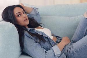 Lazying on a couch all day, that's Sonakshi Sinha's Sunday plan!