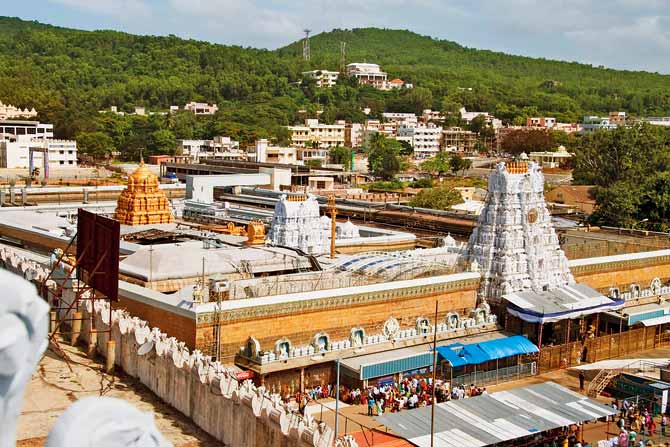 The Tirumala Venkateswara Temple, Tirupati in the Chittoor district of Andhra Pradesh, where the morning prayer is sung. PIC/GETTY IMAGES