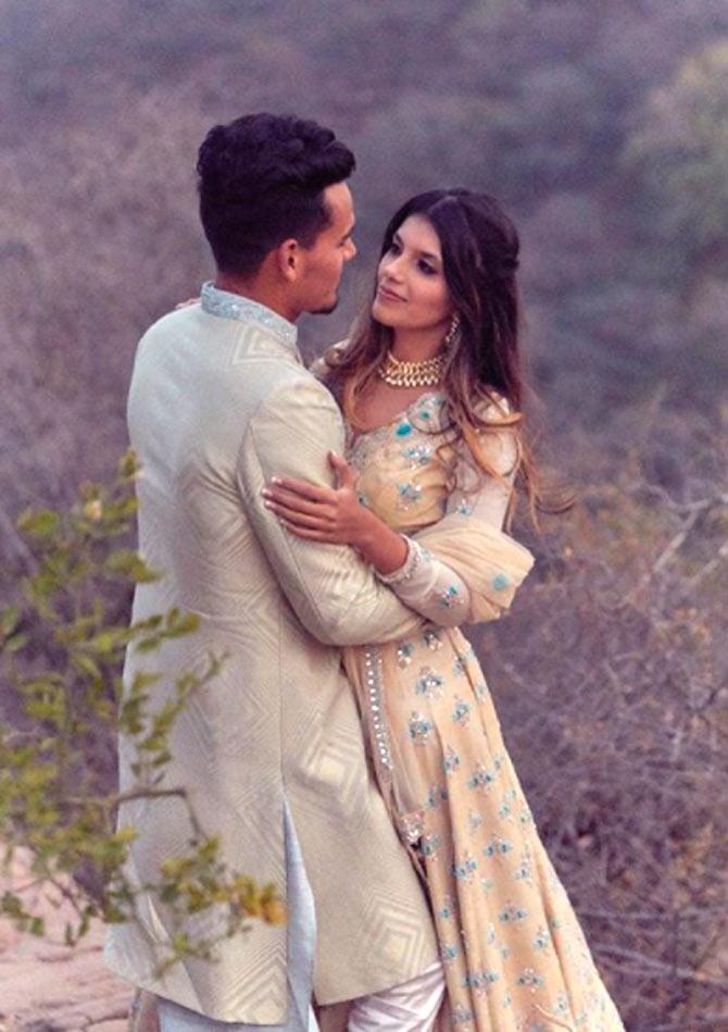 Rahul Chahar got engaged to his girlfriend Ishani on December 12, 2019. He shared a candid photo from his engagement and wrote, 