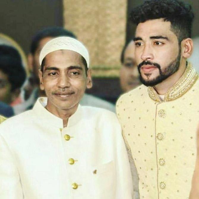 Mohammed Siraj's father Mohammed Ghaus was an auto-rickshaw driver while his mother, a housewife.
In picture: Mohammed Siraj with his father