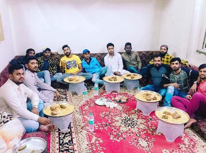 Mohammed Siraj has so far played only 4 ODIs for team India with 5 wickets to his name.
In picture: Mohammed Siraj with his friends during a dinner outing. (Siraj in a yellow t-shirt.)
