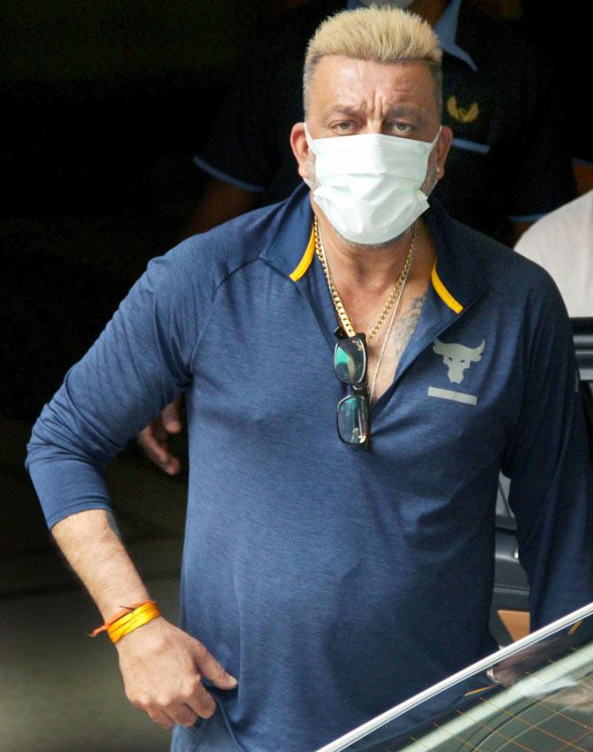 Sanjay Dutt, who recovered speedily from cancer, was also spotted in Bandra, Mumbai. She shared, 