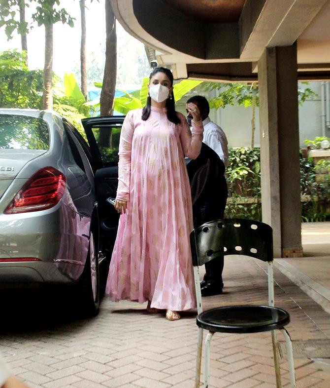 The pink full-sleeved ensemble has comb foil printed gold embellishments which add a festal bling to it. Masaba created a niche for herself in the Indian fashion industry and became a game-changer with her quirky prints, asymmetrical patterns and loose-fitted edgy silhouettes. The light pink comb Anarkali set is a testament to her fuss-free sense of fashion.