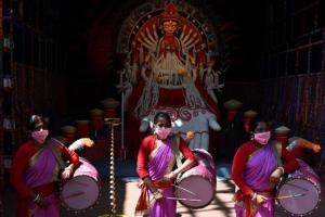Durga Puja celebrations in full-swing amid strict Covid guidelines