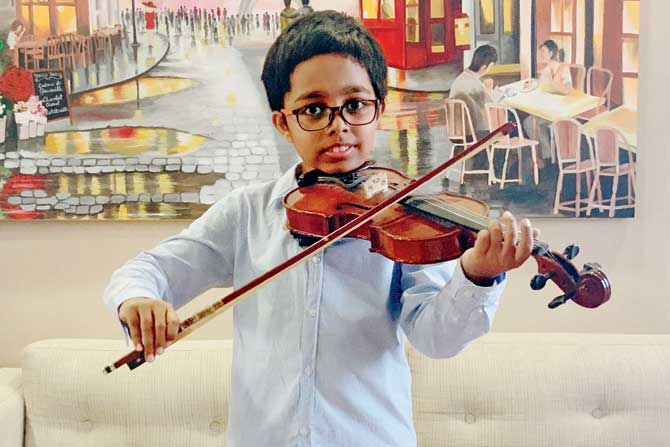 Vedanth Viswanathan is studying the violin at NCPA’s SOI Music Academy