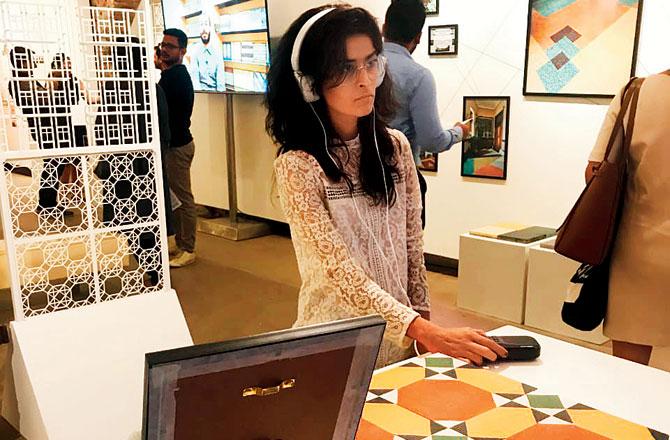 An exhibit in Paving The Way, an exhibition of Bharat Floorings at Chatterjee & Lal in 2019