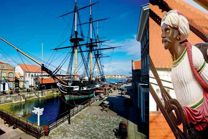 HMS Trincomalee, built and launched on October 12,1817, at Bombay Dockyard, is the second oldest warship still afloat. It is berthed at Harltlepool, UK