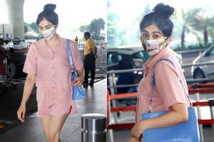 Airport Diaries: Adah Sharma shows off her dainty side in a pretty nude coloured outfit