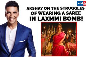 Akshay  opens up about the struggles of wearing a saree in Laxmmi Bomb