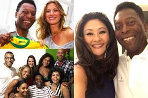 Pele and his wife, family
