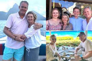 Tom Moody's candid travel photos with wife, kids and cricket colleagues