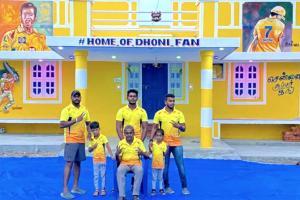 Dhoni fan spends Rs 1.5 lakh to paint home yellow with Thala portrait