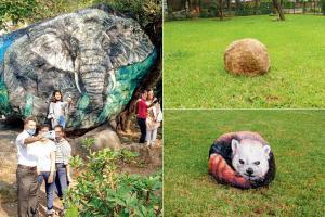 Gardens in Dahisar get revamp as animal pictures being painted in stone