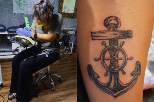 See Photos: Ira Khan tries her hands at tattooing, ticks bucket list #5
