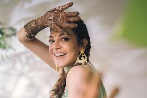 Kajal Aggarwal posts a stunning picture from her Mehendi ceremony