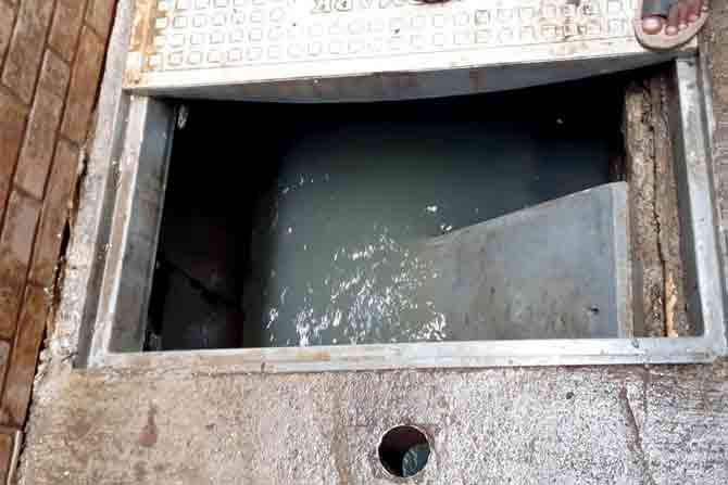 The manhole into which Sheetal fell