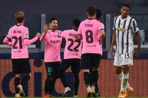 CL: Juventus fall to Messi's Barcelona without Covid-hit Ronaldo