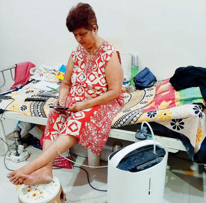 Geeta Parekh at her home in Bhadran Nagar on Monday