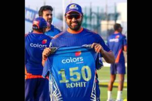 Rohit Sharma becomes second player to reach 150 IPL caps for MI