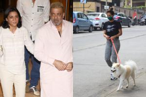 Bandra diaries: Sanjay Dutt, Priya Dutt with family clicked; Malaika Arora pets her dog
