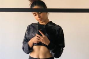 See Photo: Sanya Malhotra shows off her abs post workout