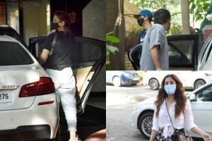Sonali Bendre with husband Goldie Behl, son Ranveer clicked in Andheri; Nupur Sanon papped in Bandra Sonali Bendre with husband Goldie Behl, son Ranveer clicked in Andheri; Nupur Sanon papped in Bandra