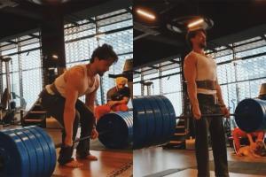 Tiger Shroff does it again, lifts 220 kg weights, leaves fans in awe