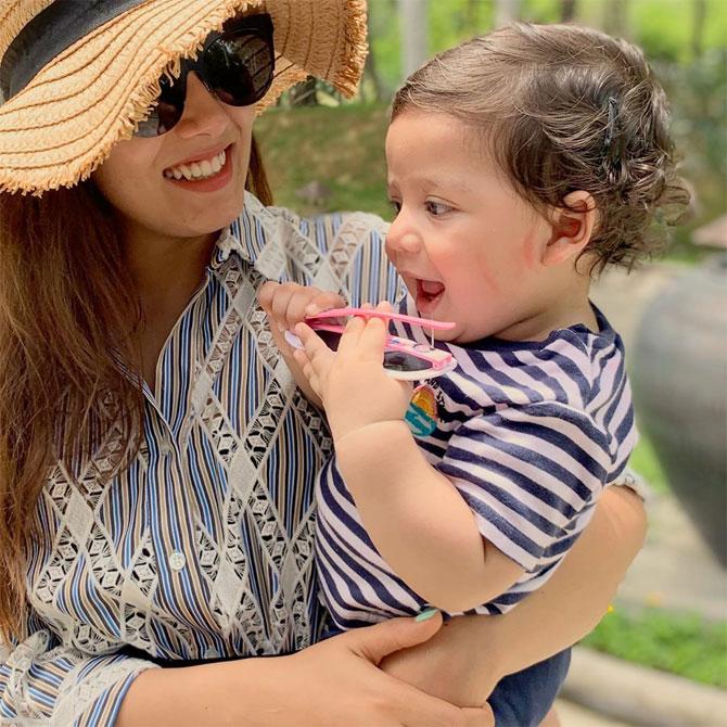 Mommie Mira Rajput Kapoor had shared this adorable picture of her son in her arms on his birthday and wrote alongside, 