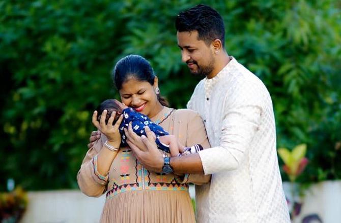 In October 2019, Pragyan Ojha and his wife Karabee were blessed with their first child- a baby boy. Karabee’s pregnancy was reported earlier in October and the couple had shared family pictures celebrating the development. Pragyan shared a picture of the couple holding their baby boy and announced the name - Yohaan Yugant Ojha.