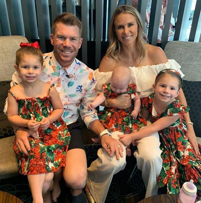 David Warner and Candice Warner got married in April 2015. Candice is a retired professional ironwoman, surfer and a model. The couple have three children - Ivy Mae (born September 2014), Indi Rae (born January 2016) and Isla Rose (born June 2019).