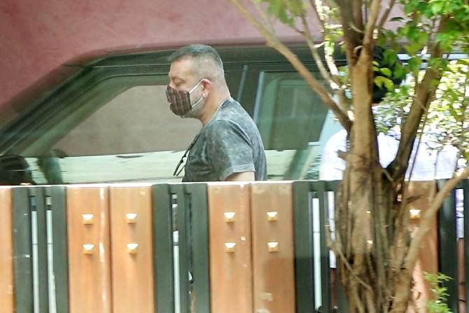 Actor Sanjay Dutt, who has been diagnosed from lung cancer was clicked at the Yash Raj Studios in Andheri, Mumbai. The actor is currently shooting for his portions of Shamshera. (All pictures: Yogen Shah).