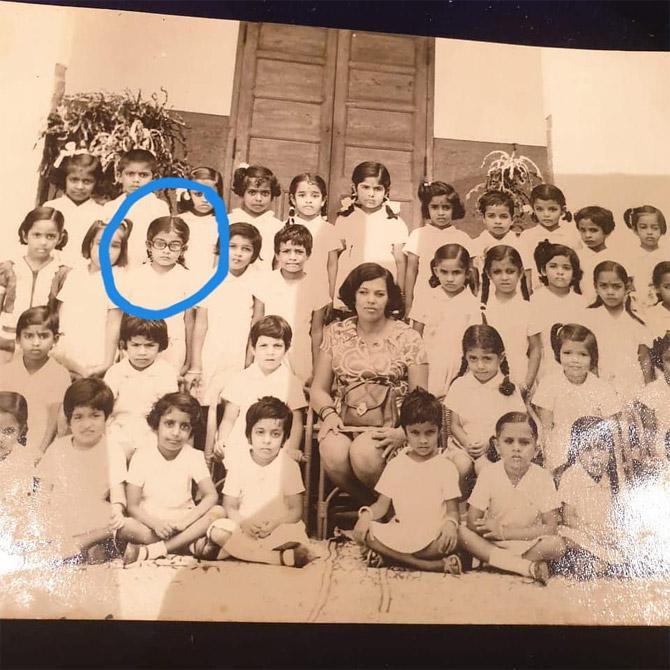 Ramya Krishnan started her acting career at the age of 13. She made her debut as the female lead with Vellai Manasu, where she was paired up with Y. G. Mahendran. In picture: Ramya Krishnan's childhood picture.