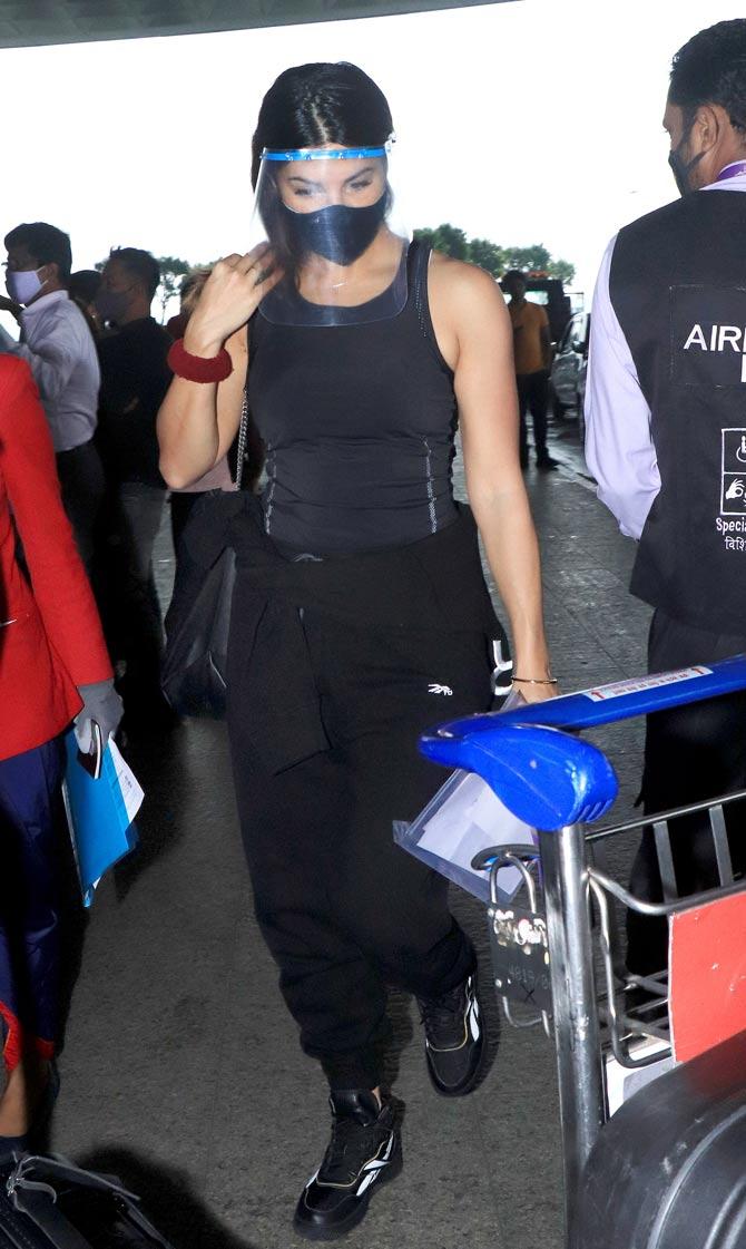 The actress has headed to Dubai for a brand shoot. Jacqueline will be fulfilling her prior brand commitment and was spotted at the Mumbai airport for the same.