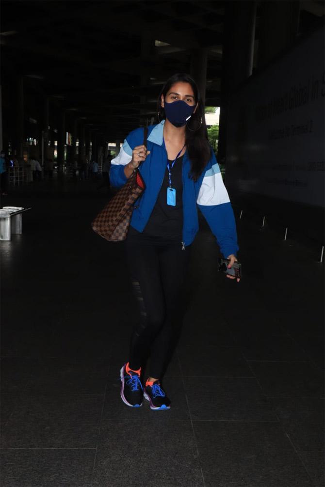 Nikita Dutta was also spotted at the Mumbai airport at her casual best. On the professional front, the actress has been roped in for the Abhishek Bachchan and Ileana D'Cruz-starrer The Big Bull.