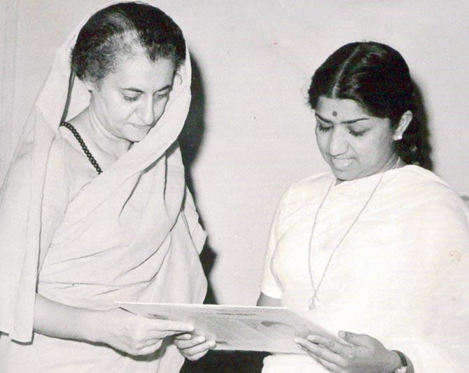 In picture: Lata Mangeshkar tweeted a throwback photo with Indira Gandhi and wrote, 
