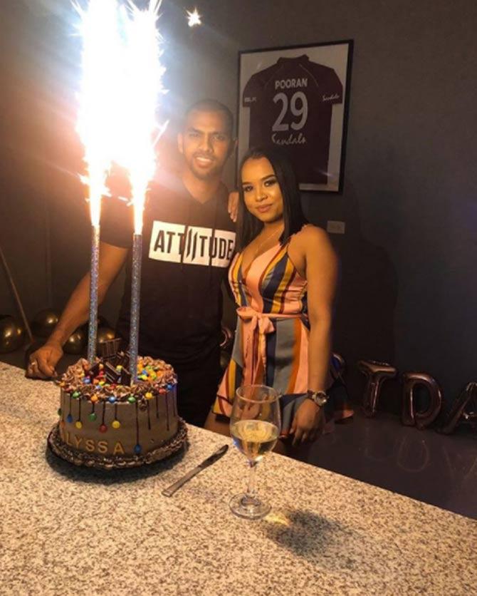 On his wife Kathrina's birthday in May 2020, Nicholas Pooran gave her a birthday surprise and shared this candid photo wishing her - Hope your special day brings you all that your heart desires! Love you babe happy birthday love