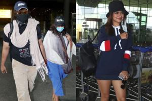 Ali Fazal with Richa Chadha, Avneet Kaur at Mumbai airport