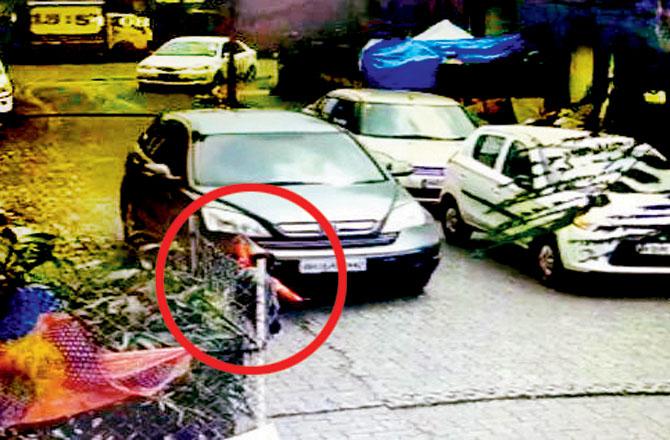 Screengrabs of the incident from a nearby CCTV camera footage 