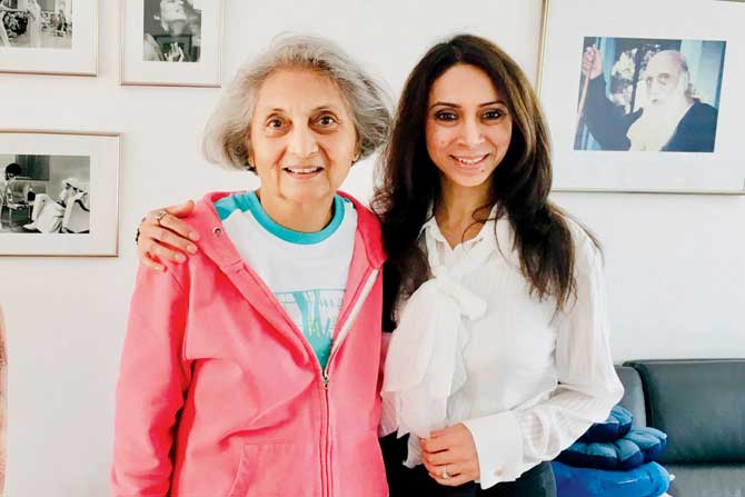 Sheela with her biographer Manbeena Sandhu