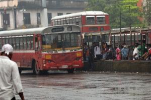 Heavy rains disrupt local trains services, leave BEST buses stranded