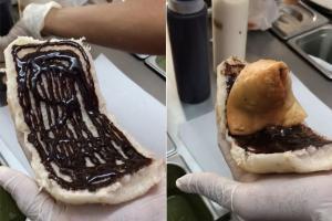Twitterati divided after photos of chocolate samosa pav goes viral