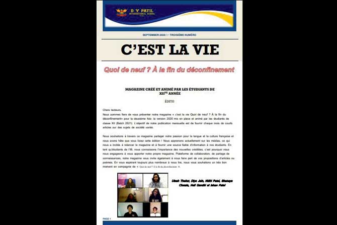 The upcoming edition of C’est la Vie imagines life after lockdown, when schools will reopen and students will have to embrace the new normal