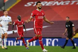 Mohamed Salah's hat-trick guides Liverpool to victory over Leeds United